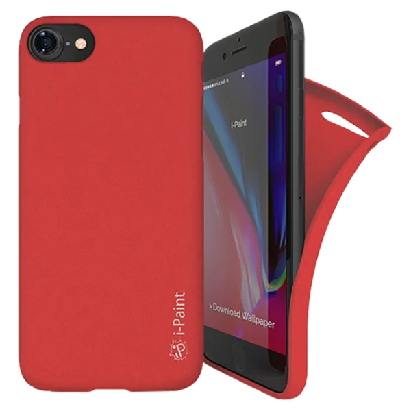 Husa Apple iPhone 7/8 i-Paint Back/ TPU/ Red photo 1