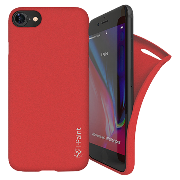 Husa Apple iPhone 7/8 i-Paint Back/ TPU/ Red photo 1