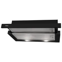 Вытяжка Hansa OTP6243BH Телескопическая/ Черный/ Нержавеющая сталь