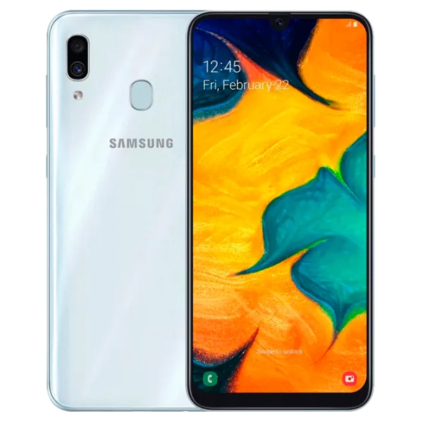 Samsung Galaxy A30 A305 4 GB/ 64 GB/ Dual SIM/ White photo 1 Samsung Galaxy A30 A305 4 GB/ 64 GB/ Dual SIM/ White photo 1