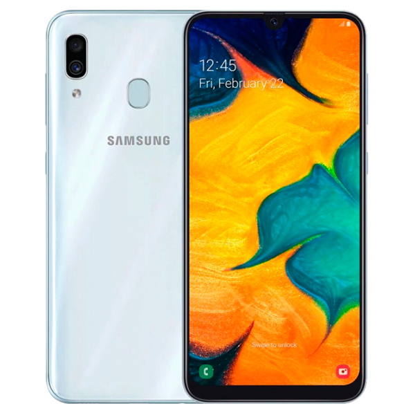 Samsung Galaxy A30 A305 4 GB/ 64 GB/ Dual SIM/ White photo 1 Samsung Galaxy A30 A305 4 GB/ 64 GB/ Dual SIM/ White photo 1