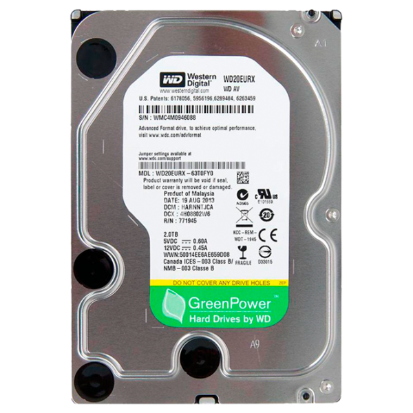 HDD Western Digital AV-GP 2 ТБ WD20EURX/ Серебристый photo 1