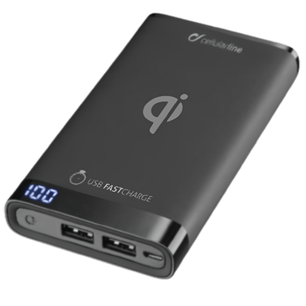 Power Bank Cellularline Slim USB C 8000 mAh/ Black photo 1 Power Bank Cellularline Slim USB C 8000 mAh/ Black photo 1