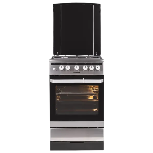 Плита Hansa FCGX52150 Газовая/ Нержавеющая сталь/ Черный photo 1 Плита Hansa FCGX52150 Газовая/ Нержавеющая сталь/ Черный photo 1
