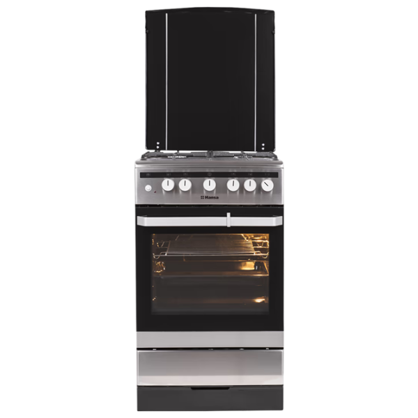 Плита Hansa FCGX52150 Газовая/ Нержавеющая сталь/ Черный photo 1 Плита Hansa FCGX52150 Газовая/ Нержавеющая сталь/ Черный photo 1