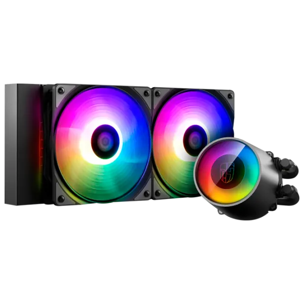Cooler cu lichid Deepcool CASTLE 240 RGB V2 Hidrodinamic/ 1800 rpm photo 1