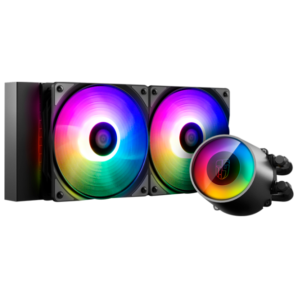 Cooler cu lichid Deepcool CASTLE 240 RGB V2 Hidrodinamic/ 1800 rpm photo 1