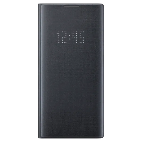 Husa Samsung Galaxy Note 10+ Original LED View  Cover/ PU/ Black photo 1