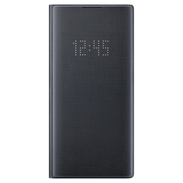 Husa Samsung Galaxy Note 10+ Original LED View  Cover/ PU/ Black photo 1