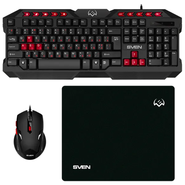 Tastatură Sven GS-9200 Combo Cu fir / Black photo 1