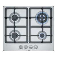 Plită încorporabilă pe gaz Bosch PGH6B5B90 Silver