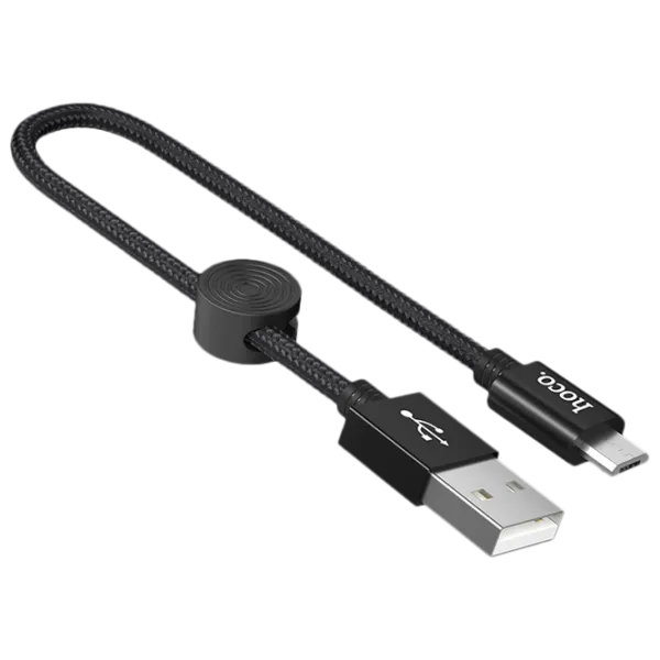 Кабель для телефона X35 Hoco USB Type-A + microUSB 0.25 м/ Черный photo 1