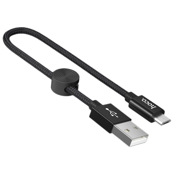 Кабель для телефона X35 Hoco USB Type-A + microUSB 0.25 м/ Черный photo 1