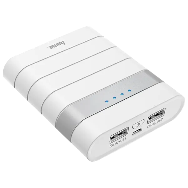 Power Bank Hama 183357 Soft Touch 10400 мАч/ Белый photo 1 Power Bank Hama 183357 Soft Touch 10400 мАч/ Белый photo 1