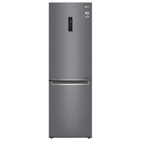 Frigider LG GA-B459SLKL cu congelator jos 341 l / 186 cm / Gray photo 1