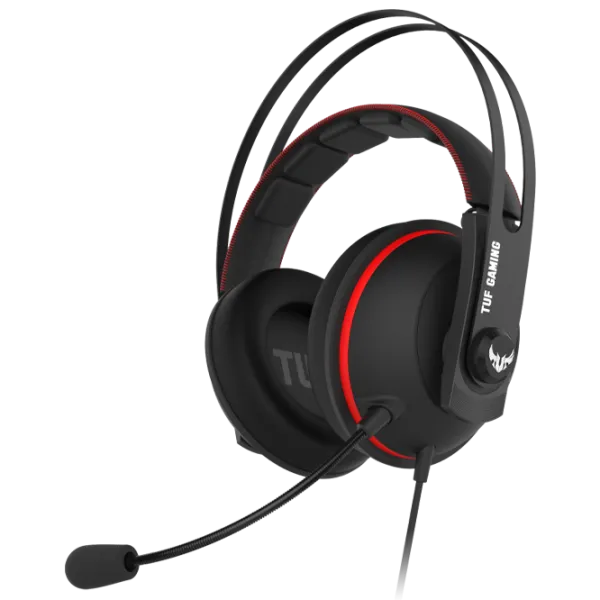 Căști Asus Tuf H7 Red Black Cu fir/ Gaming photo 1 Căști Asus Tuf H7 Red Black Cu fir/ Gaming photo 1