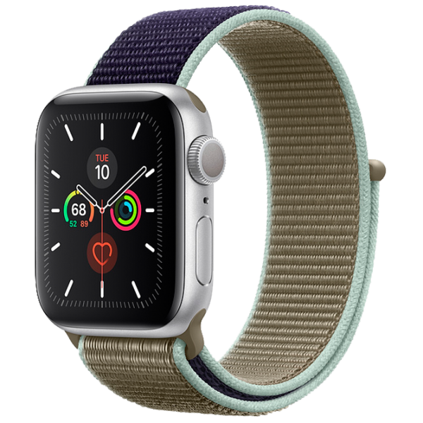 Умные часы Apple Watch Series 5 1.57"/ Sport Loop Серебристый photo 1 Умные часы Apple Watch Series 5 1.57"/ Sport Loop Серебристый photo 1