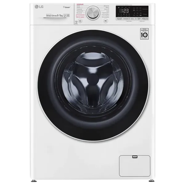 Стиральная машина с сушкой LG F4V5VG0W Direct Drive/AI DD/Steam/LG ThinQ/9 кг/Белый photo 1 Стиральная машина с сушкой LG F4V5VG0W Direct Drive/AI DD/Steam/LG ThinQ/9 кг/Белый photo 1