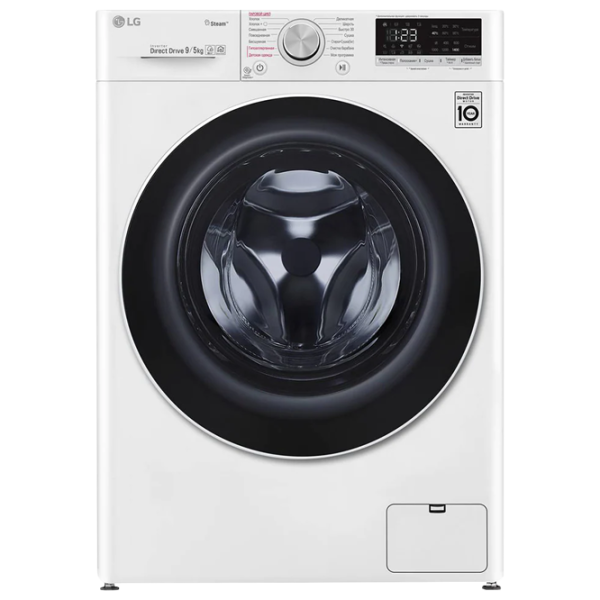 Стиральная машина с сушкой LG F4V5VG0W Direct Drive/AI DD/Steam/LG ThinQ/9 кг/Белый photo 1 Стиральная машина с сушкой LG F4V5VG0W Direct Drive/AI DD/Steam/LG ThinQ/9 кг/Белый photo 1