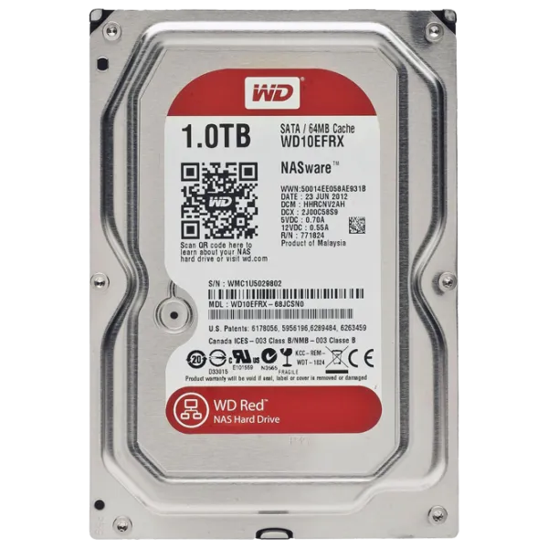 HDD Western Digital Red 1 ТБ WD10EFRX/ Серебристый photo 1