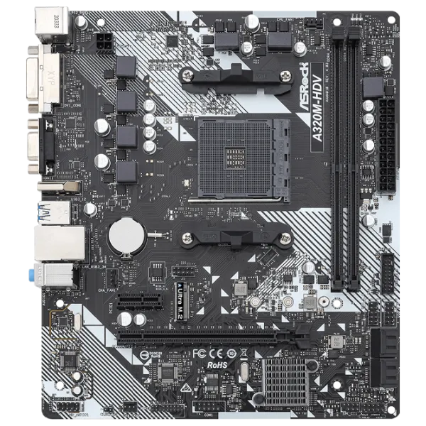 Placă de bază ASRock A320M-HDV R4.0 mATX/ AMD A320 photo 1