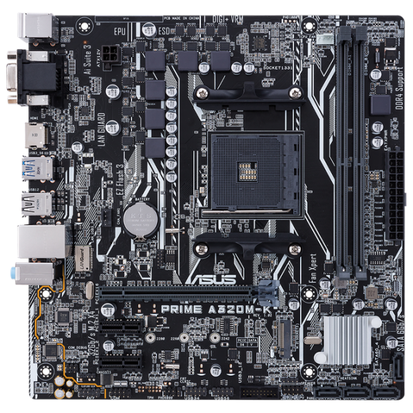 Материнская плата Asus PRIME A320M-K mATX/ AMD A320 photo 1