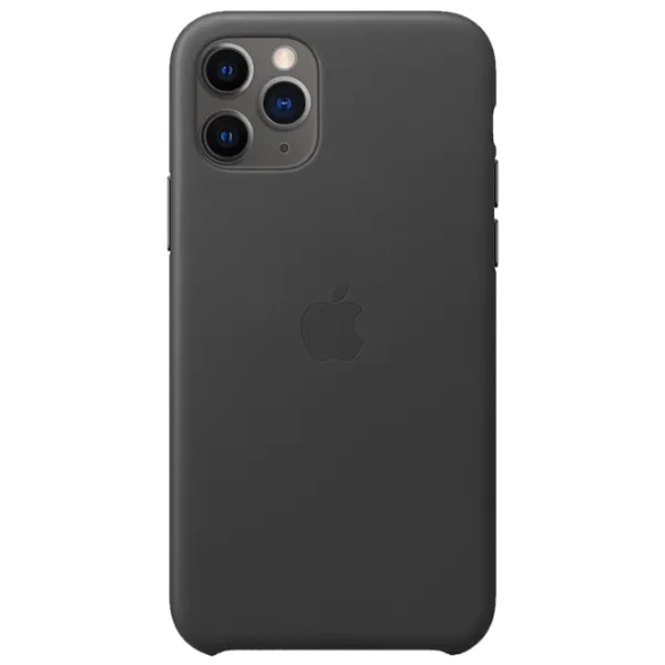 Чехол для смартфона Apple iPhone 11 Pro Apple/ Back/ Кожа/ Черный photo 1 Чехол для смартфона Apple iPhone 11 Pro Apple/ Back/ Кожа/ Черный photo 1