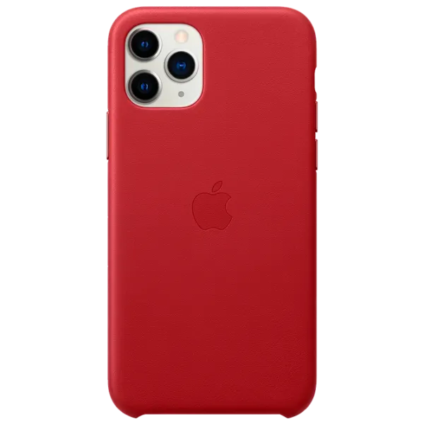 Чехол для смартфона Apple iPhone 11 Pro Apple/ Back/ Кожа/ Красный photo 1 Чехол для смартфона Apple iPhone 11 Pro Apple/ Back/ Кожа/ Красный photo 1
