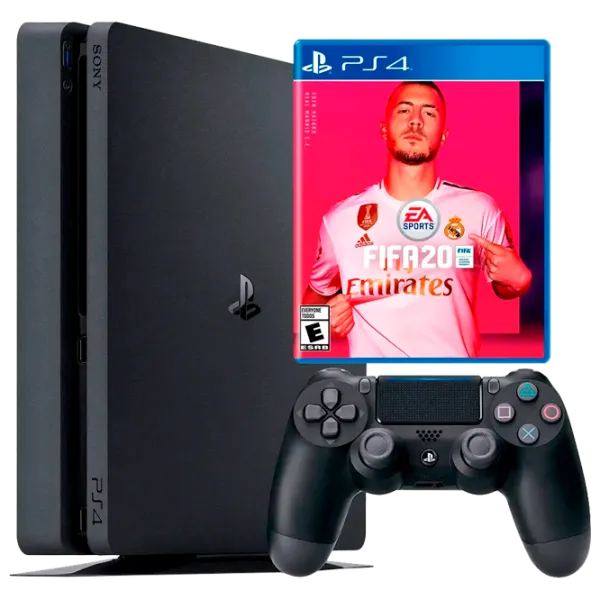 Sony Playstation 4 Slim + FIFA 20  / Черный photo 1