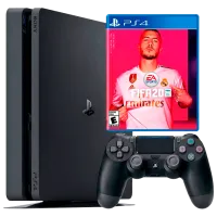 Sony Playstation 4 Slim + FIFA 20  / Черный