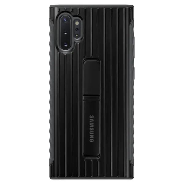 Husa Samsung Galaxy Note 10+ Original Back/ PC/ Protective Standing Cover Black photo 1