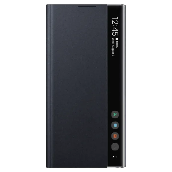 Husa Samsung Galaxy Note 10+ Original Flip Cover View/ PU/ Black photo 1