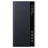 Husa Samsung Galaxy Note 10+ Original Flip Cover View/ PU/ Black