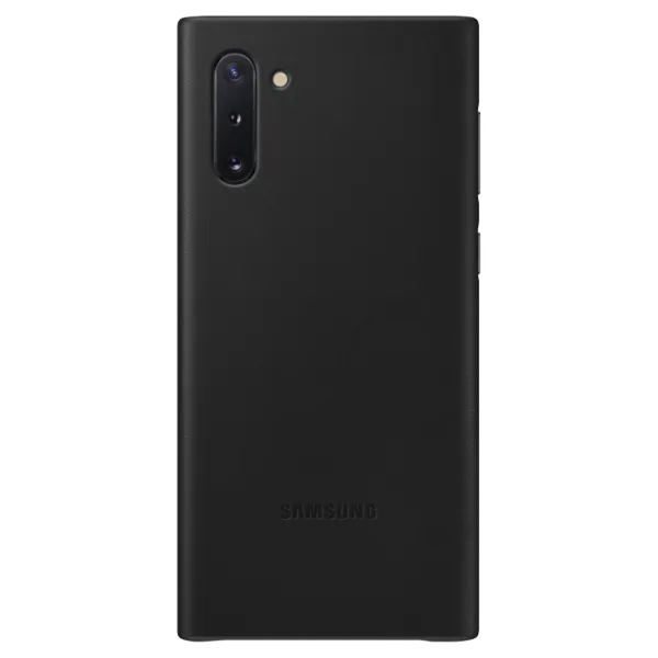 Husa Samsung Galaxy Note 10 Original Back/ Leather/ Black photo 1