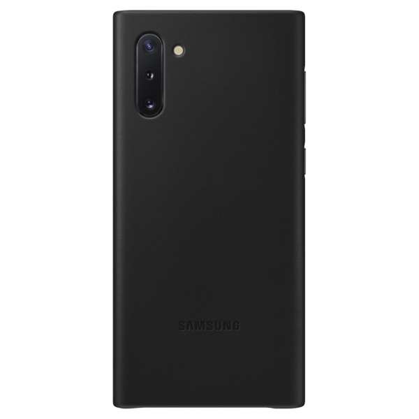 Husa Samsung Galaxy Note 10 Original Back/ Leather/ Black photo 1
