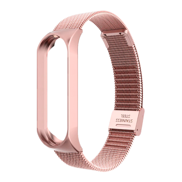 Bratara Mi Band 3/Mi Band 4 Milanese Xiaomi Rose Pink Rose Pink photo 1 Bratara Mi Band 3/Mi Band 4 Milanese Xiaomi Rose Pink Rose Pink photo 1