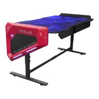 Masă gaming E-Blue EGT003 Pro Red Blue