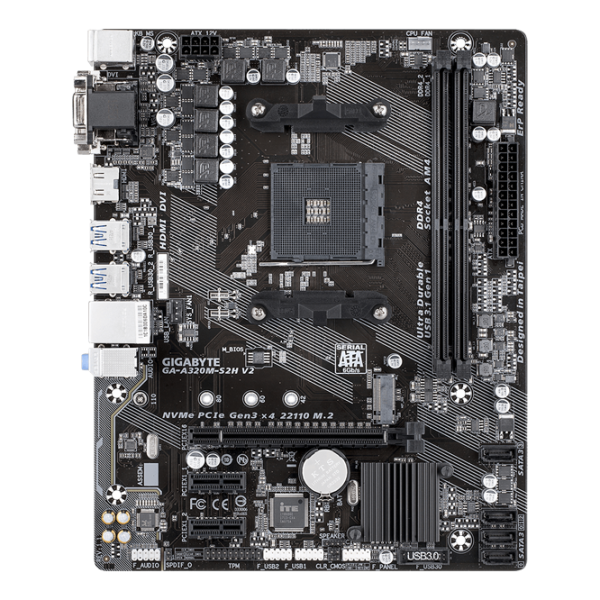 Placă de bază Gigabyte A320M-S2H V2 1.1 Business/ mATX/ AMD B350 photo 1