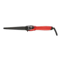 Ondulator de păr Ermila 4437-0040 Conică/ Black Red