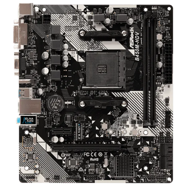 Материнская плата ASRock B450M-HDV R4.0 mATX/ AMD Promontory B450 photo 1