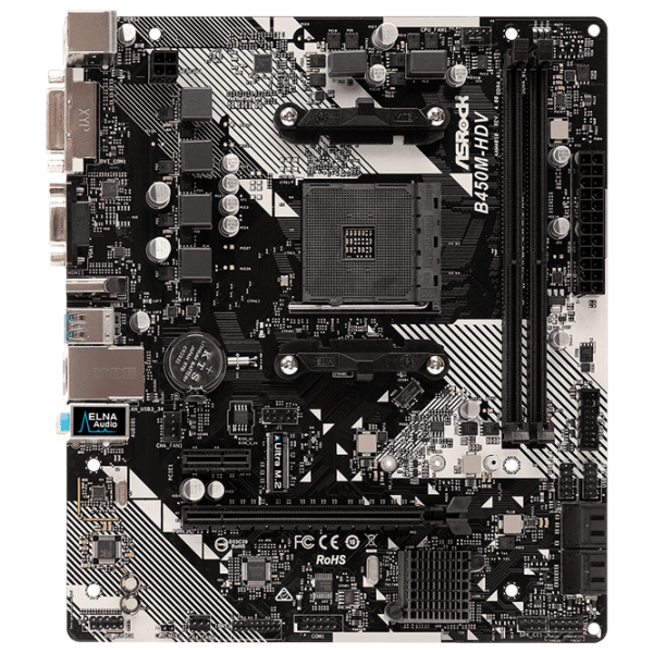 Материнская плата ASRock B450M-HDV R4.0 mATX/ AMD Promontory B450 photo 1