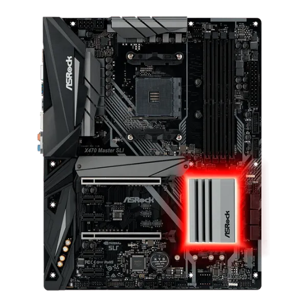 Placă de bază ASRock X470 MASTER SLI Gaming/ ATX/ AMD Promontory X470 photo 1 Placă de bază ASRock X470 MASTER SLI Gaming/ ATX/ AMD Promontory X470 photo 1