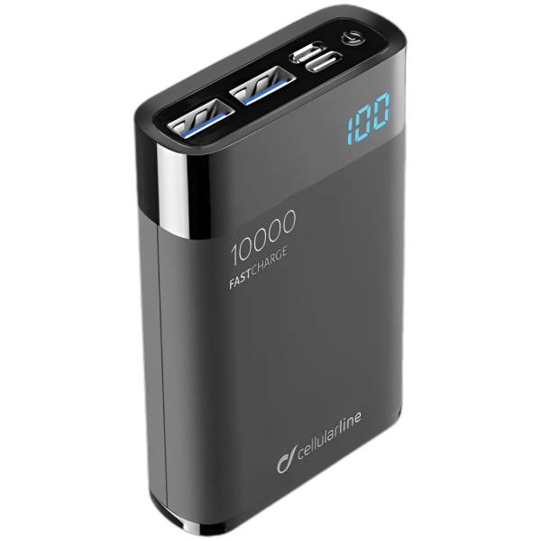 Power Bank Cellularline FreePower Manta HD 10000 мАч/ Черный photo 1 Power Bank Cellularline FreePower Manta HD 10000 мАч/ Черный photo 1