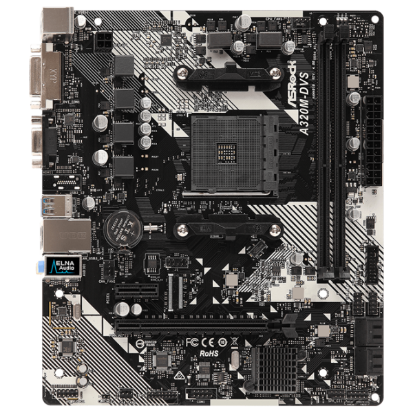 Материнская плата ASRock A320M-DVS R4.0 mATX/ AMD Promontory A320 photo 1