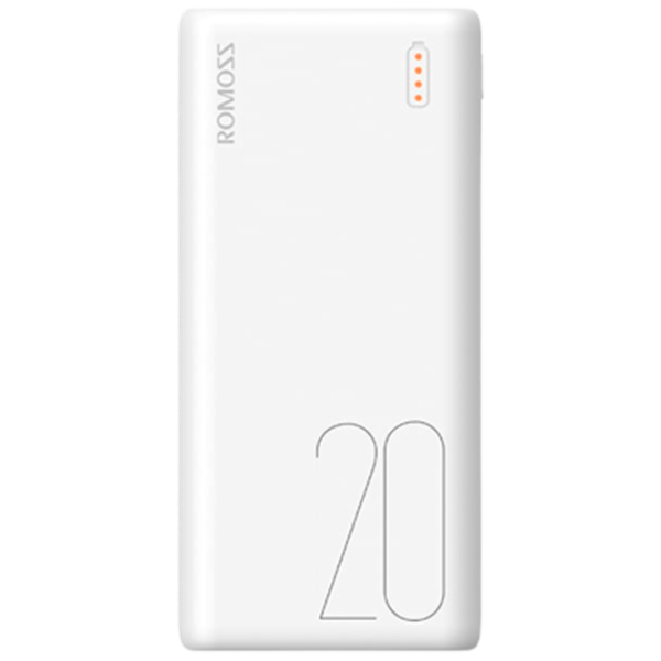 Power Bank Romoss Simple 20 20000 mAh/ White photo 1 Power Bank Romoss Simple 20 20000 mAh/ White photo 1