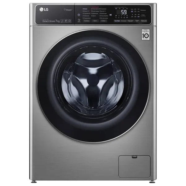 Стиральная машина LG F2T9HS9S Direct Drive/AI DD/Steam/7 кг/Серебряный photo 1 Стиральная машина LG F2T9HS9S Direct Drive/AI DD/Steam/7 кг/Серебряный photo 1