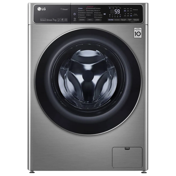 Стиральная машина LG F2T9HS9S Direct Drive/AI DD/Steam/7 кг/Серебряный photo 1 Стиральная машина LG F2T9HS9S Direct Drive/AI DD/Steam/7 кг/Серебряный photo 1