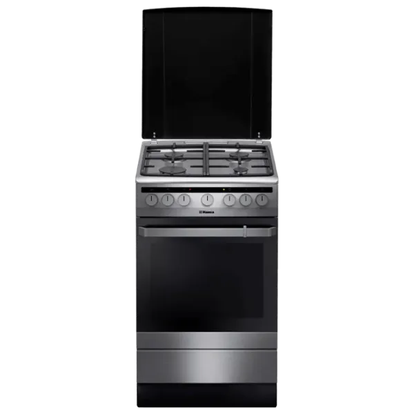 Плита Hansa FCMX59120 Газовая/ Нержавеющая сталь/ Черный photo 1 Плита Hansa FCMX59120 Газовая/ Нержавеющая сталь/ Черный photo 1