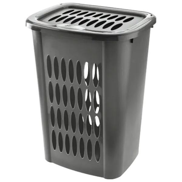 Coș pentru rufe Tontarelli Cover Line 55 l/ Plastic/ Black photo 1