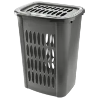 Корзина для белья Tontarelli Cover Line 55 л/ Пластик/ Черный